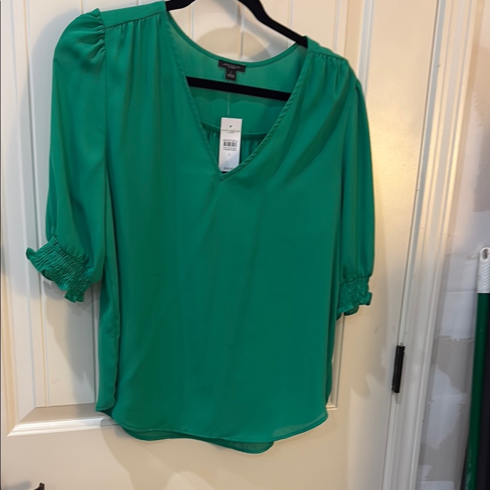 Ann Taylor Green Women's Top